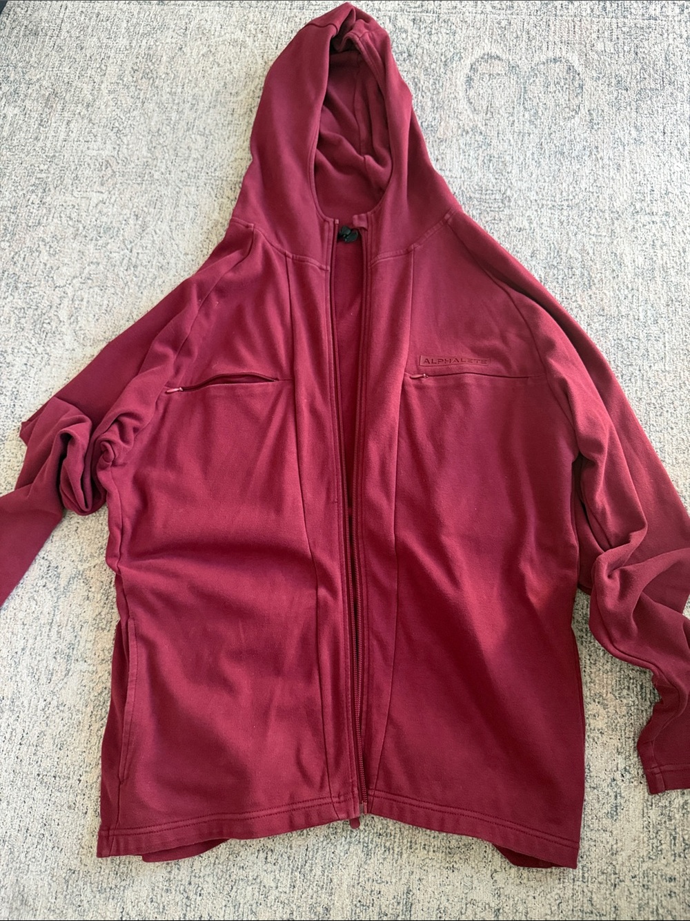 Alphalete Men's Performance Jacket in Burgundy
